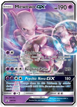 Mewtwo GX (SM196) (Jumbo Card) [Sun & Moon: Black Star Promos] | The Time Vault CA