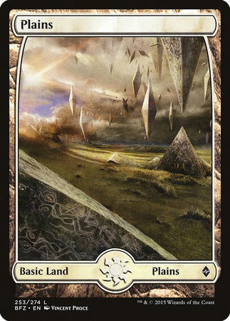 Plains (253) - Full Art [Battle for Zendikar] | The Time Vault CA