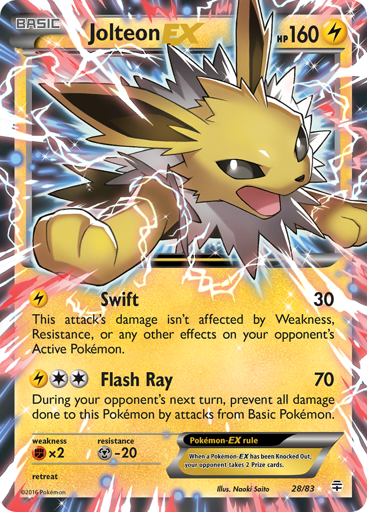 Jolteon EX (28/83) [XY: Generations] | The Time Vault CA
