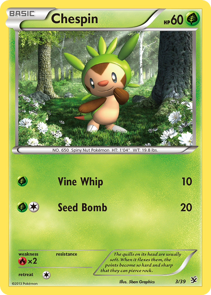 Chespin (3/39) [XY: Kalos Starter Set] | The Time Vault CA