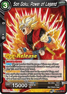 Son Goku, Power of Legend (BT10-128) [Rise of the Unison Warrior Prerelease Promos] | The Time Vault CA