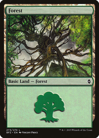 Forest (273) [Battle for Zendikar] | The Time Vault CA