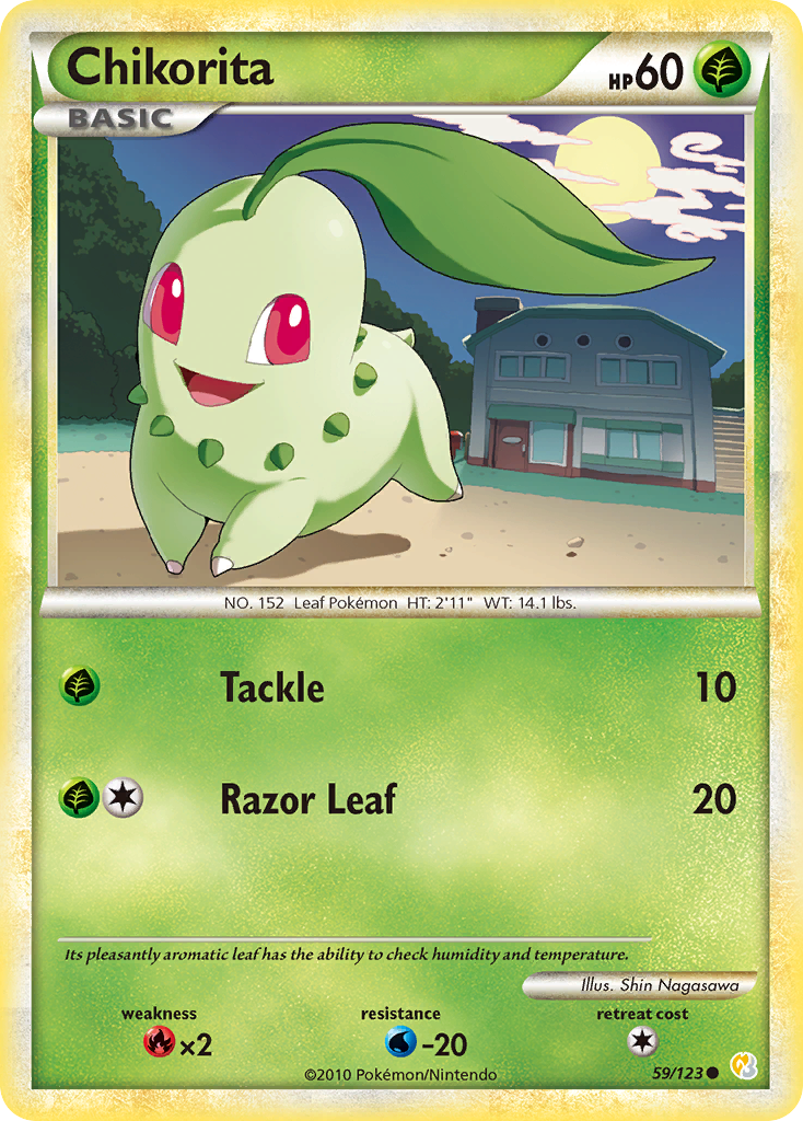 Chikorita (59/123) [HeartGold & SoulSilver: Base Set] | The Time Vault CA