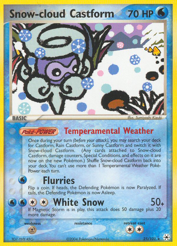 Snow-cloud Castform (25/101) [EX: Hidden Legends] | The Time Vault CA