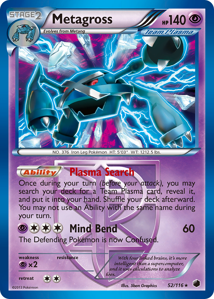 Metagross (52/116) [Black & White: Plasma Freeze] | The Time Vault CA