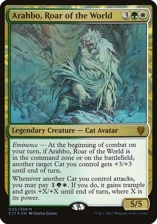 Arahbo, Roar of the World (Commander 2017) [Commander 2017 Oversized] | The Time Vault CA