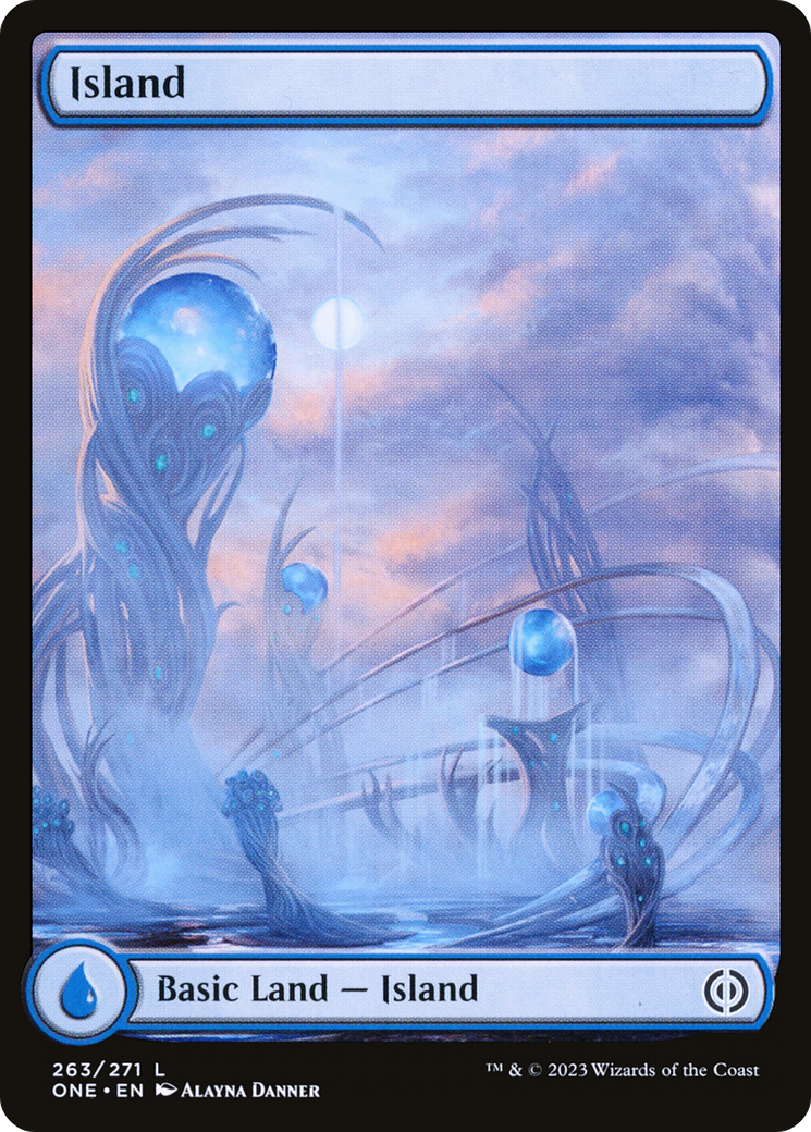 Island (263) (Full-Art) [Phyrexia: All Will Be One] | The Time Vault CA