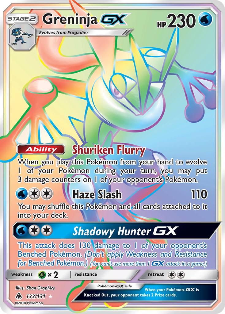 Greninja GX (133/131) [Sun & Moon: Forbidden Light] | The Time Vault CA