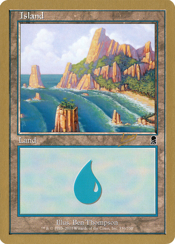 Island (rl336a) (Raphael Levy) [World Championship Decks 2002] | The Time Vault CA