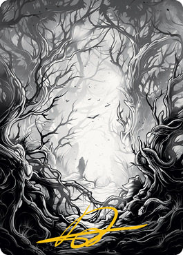 Forest 1 Art Card (Gold-Stamped Signature) [Innistrad: Midnight Hunt Art Series] | The Time Vault CA