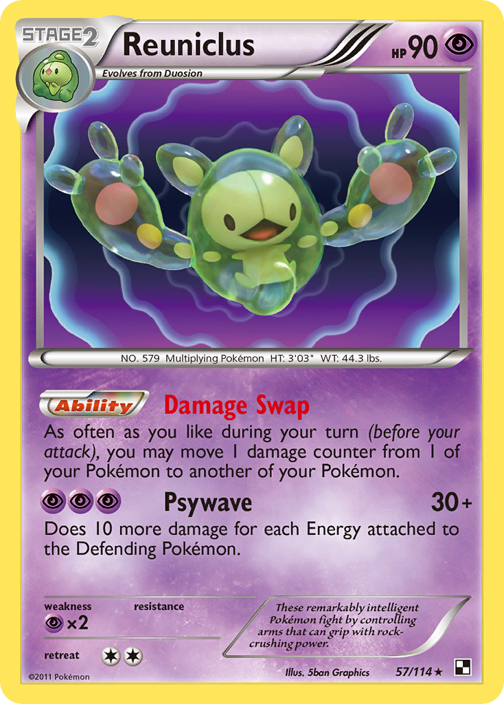 Reuniclus (57/114) [Black & White: Base Set] | The Time Vault CA