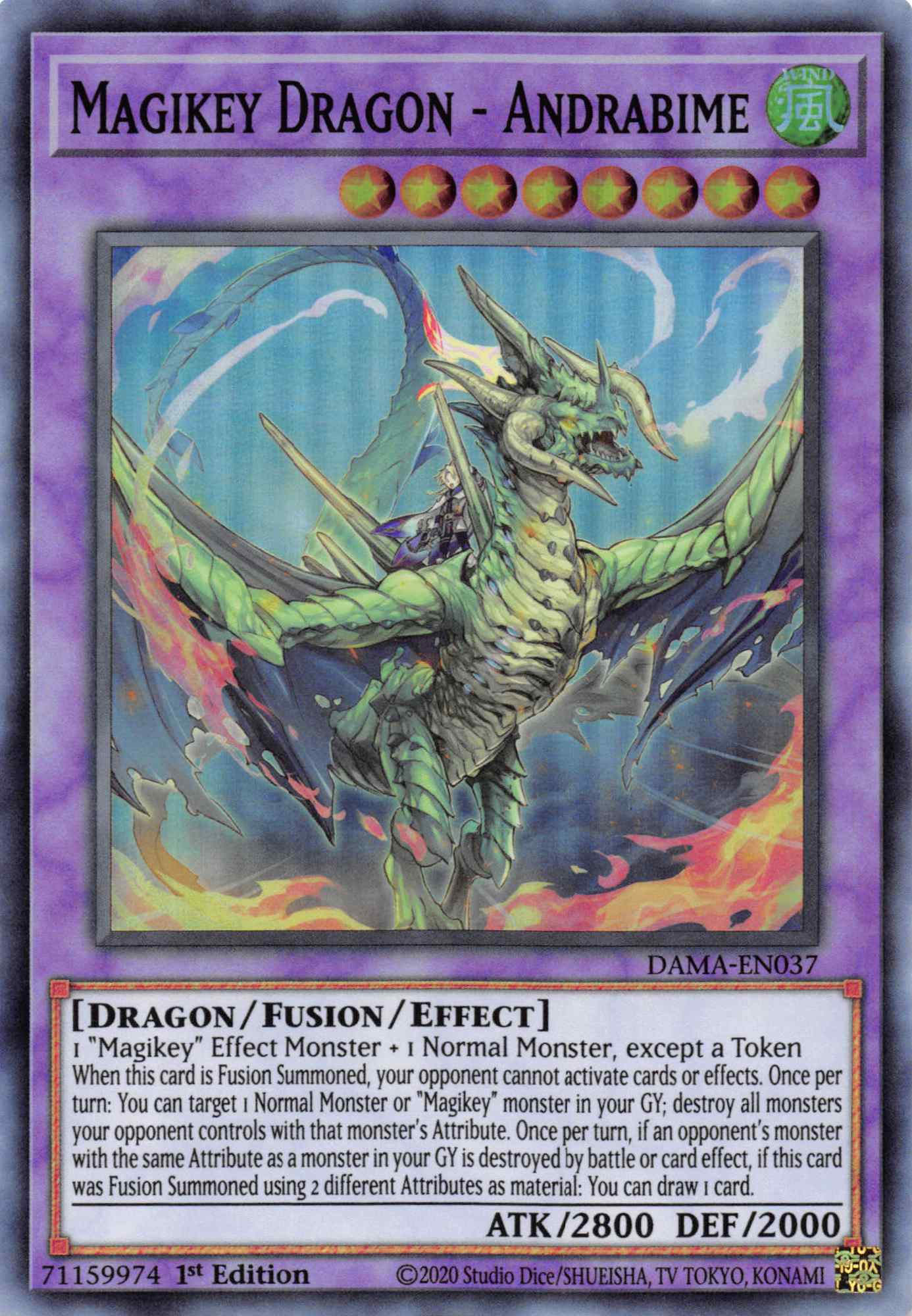 Magikey Dragon - Andrabime [DAMA-EN037] Super Rare | The Time Vault CA