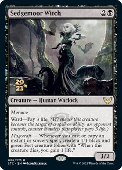 Sedgemoor Witch [Strixhaven: School of Mages Prerelease Promos] | The Time Vault CA