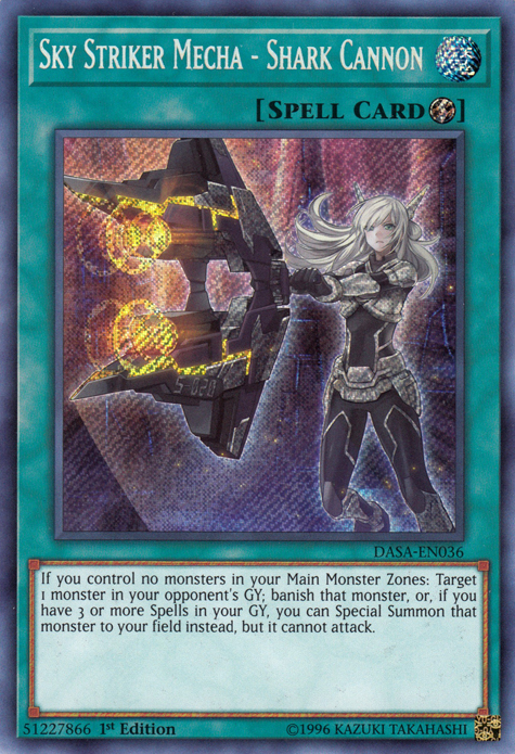 Sky Striker Mecha - Shark Cannon [DASA-EN036] Secret Rare | The Time Vault CA