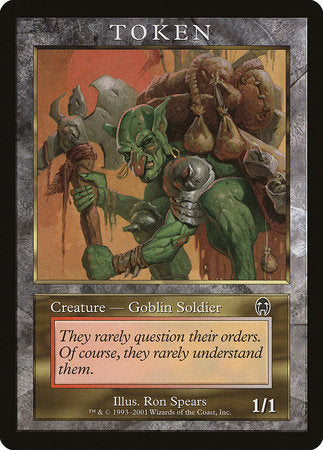 Goblin Soldier Token (Apocalypse) [Magic Player Rewards 2001] | The Time Vault CA