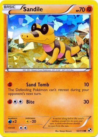 Sandile (63/114) (Cracked Ice Holo) [Black & White: Base Set] | The Time Vault CA