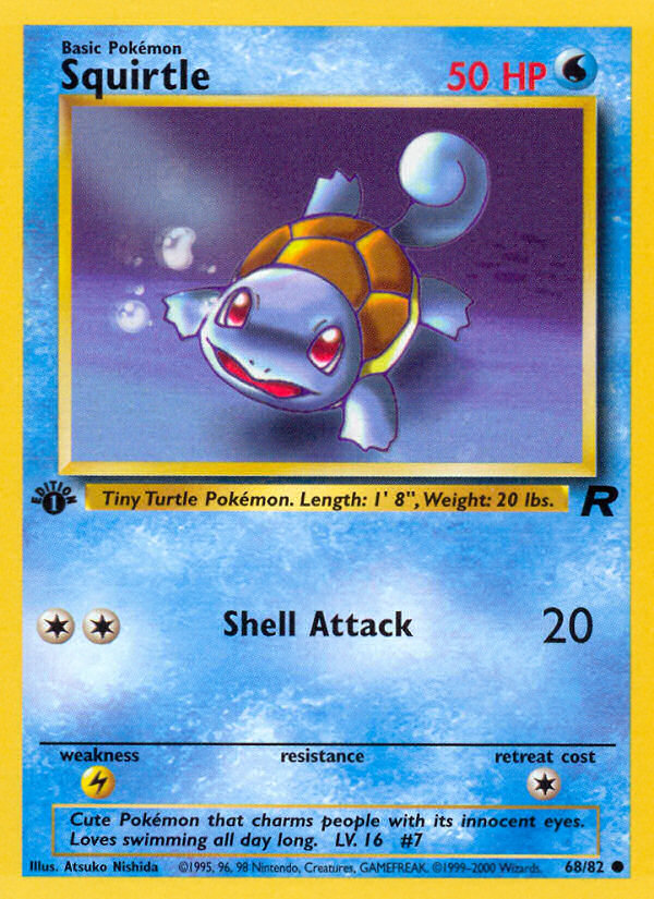 Squirtle (68/82) [Team Rocket 1st Edition] | The Time Vault CA