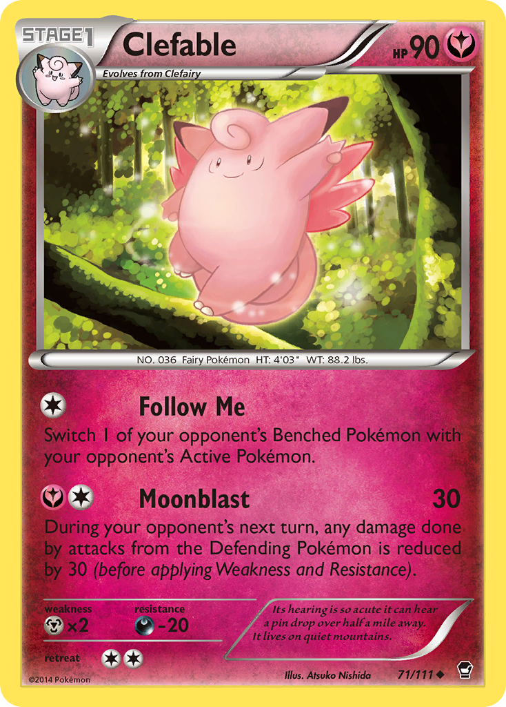 Clefable (71/111) [XY: Furious Fists] | The Time Vault CA