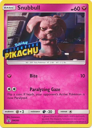 Snubbull Detective (SM200) (Pikachu Stamped) [Sun & Moon: Black Star Promos] | The Time Vault CA