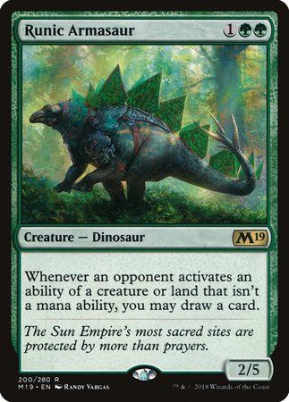 Runic Armasaur [Core Set 2019] | The Time Vault CA