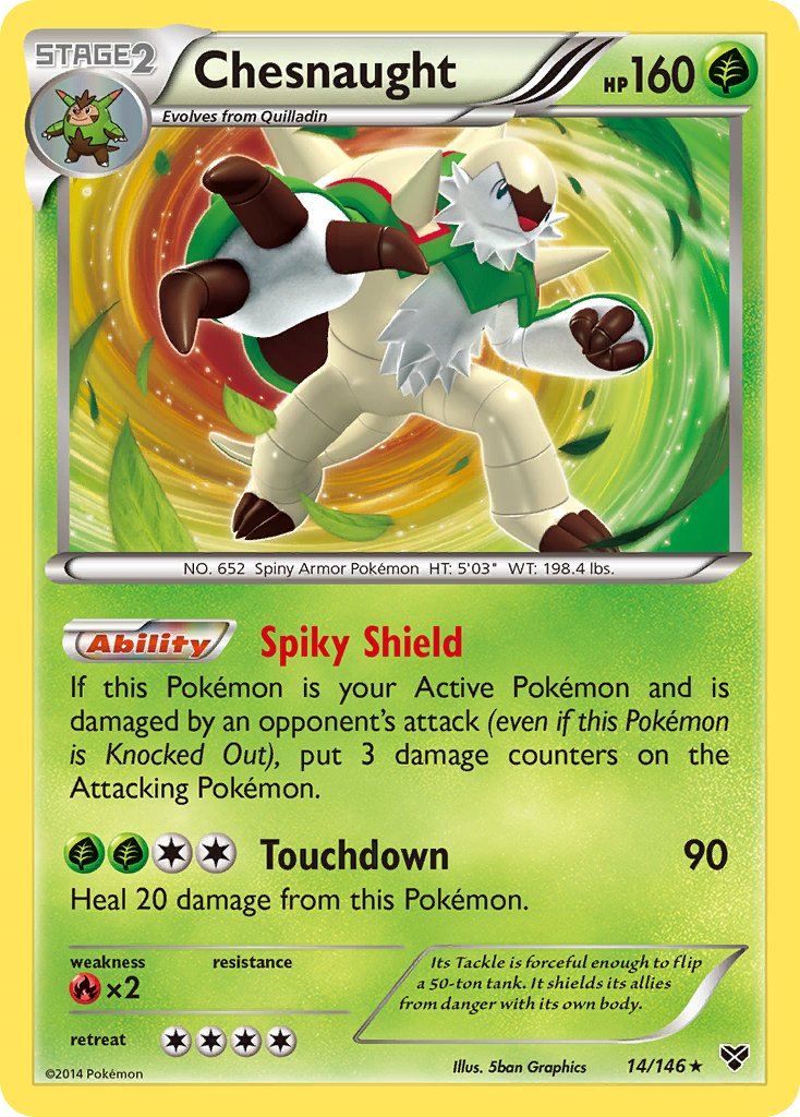 Chesnaught (14/146) (Cosmos Holo) (Blister Exclusive) [XY: Base Set] | The Time Vault CA