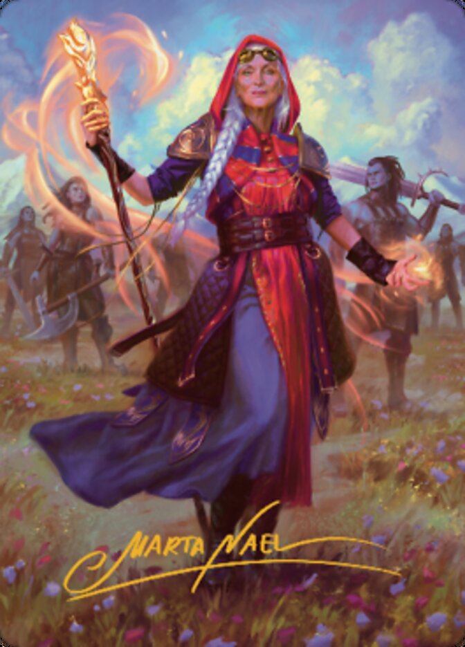 Jaya, Fiery Negotiator Art Card 1 (Gold-Stamped Signature) [Dominaria United Art Series] | The Time Vault CA