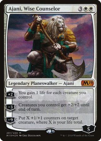 Ajani, Wise Counselor [Core Set 2019] | The Time Vault CA