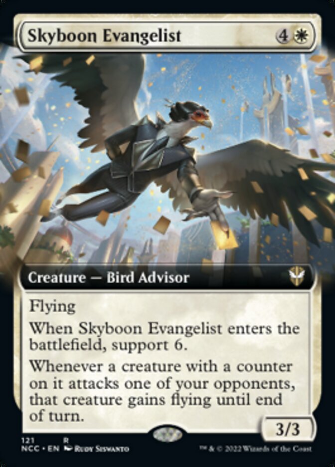 Skyboon Evangelist (Extended Art) [Streets of New Capenna Commander] | The Time Vault CA