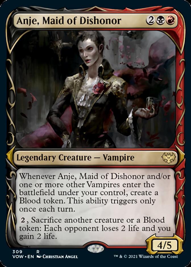 Anje, Maid of Dishonor (Showcase Fang Frame) [Innistrad: Crimson Vow] | The Time Vault CA