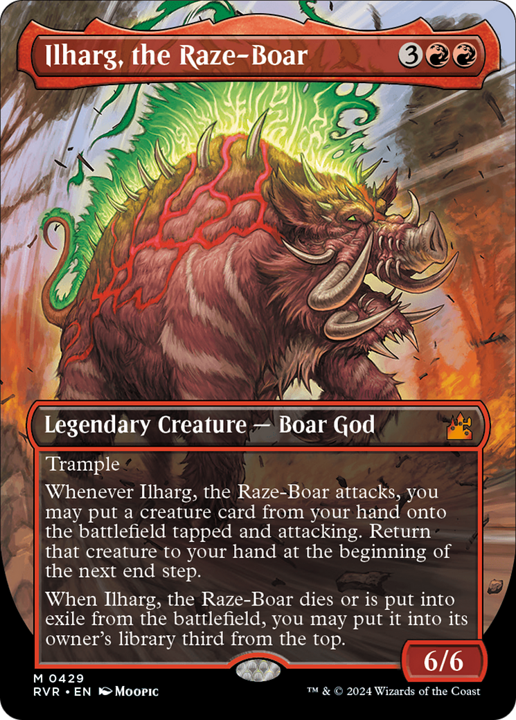 Ilharg, the Raze-Boar (Anime Borderless) [Ravnica Remastered] | The Time Vault CA