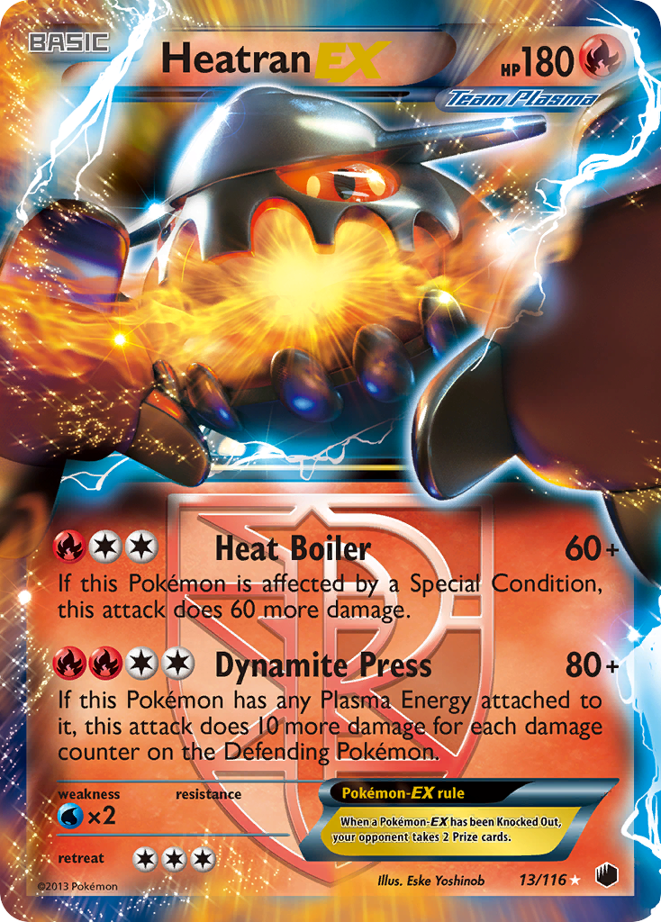 Heatran EX (13/116) [Black & White: Plasma Freeze] | The Time Vault CA