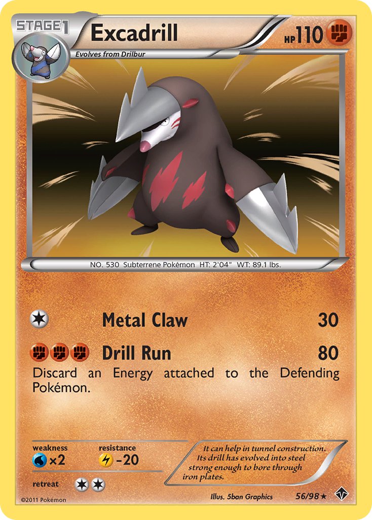 Excadrill (56/98) (Cosmos Holo) (Blister Exclusive) [Black & White: Emerging Powers] | The Time Vault CA