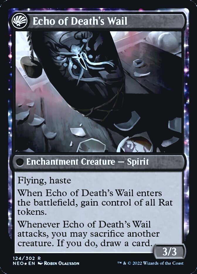 Tribute to Horobi // Echo of Death's Wail [Kamigawa: Neon Dynasty Prerelease Promos] | The Time Vault CA