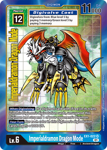 Imperialdramon Dragon Mode [EX1-022] (Alternate Art) [Classic Collection] | The Time Vault CA