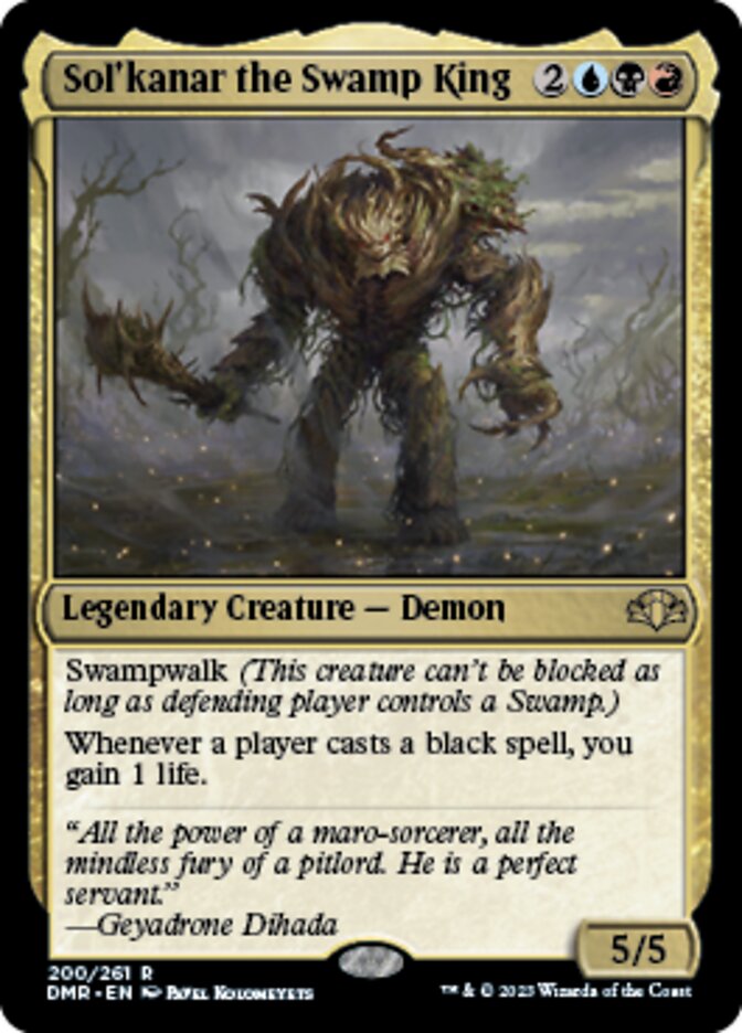 Sol'kanar the Swamp King [Dominaria Remastered] | The Time Vault CA