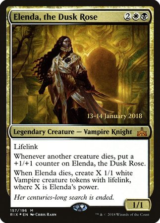 Elenda, the Dusk Rose [Rivals of Ixalan Promos] | The Time Vault CA