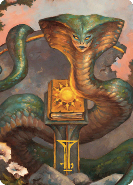 Guardian Naga Art Card (Gold-Stamped Signature) [Commander Legends: Battle for Baldur's Gate Art Series] | The Time Vault CA