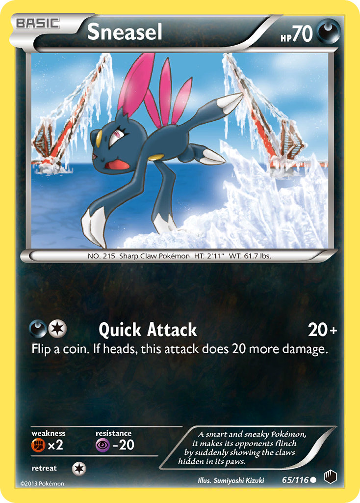 Sneasel (65/116) [Black & White: Plasma Freeze] | The Time Vault CA