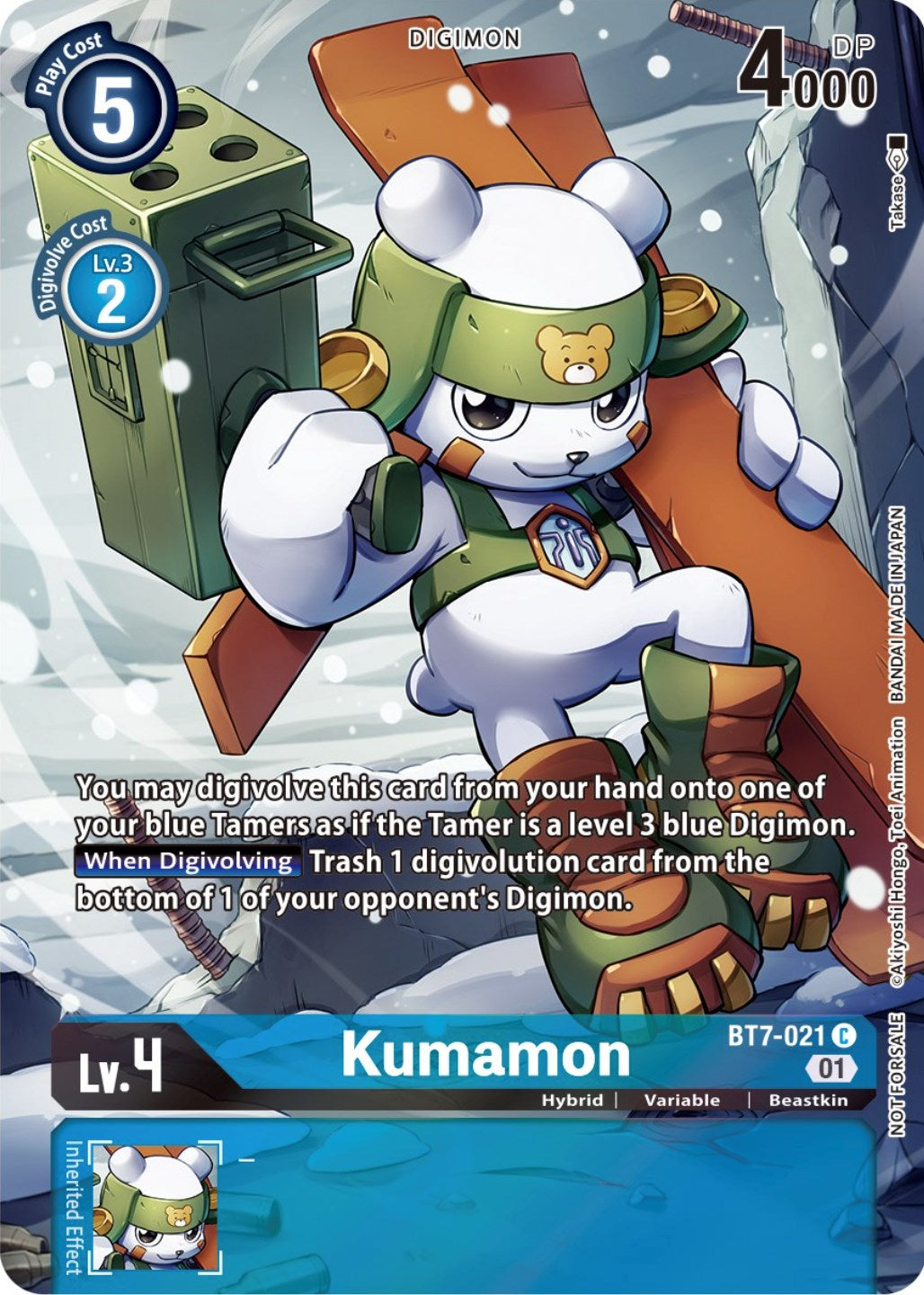 Kumamon [BT7-021] (2nd Anniversary Frontier Card) [Next Adventure Promos] | The Time Vault CA