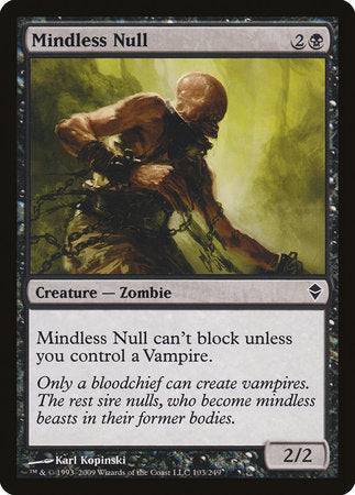 Mindless Null [Zendikar] | The Time Vault CA