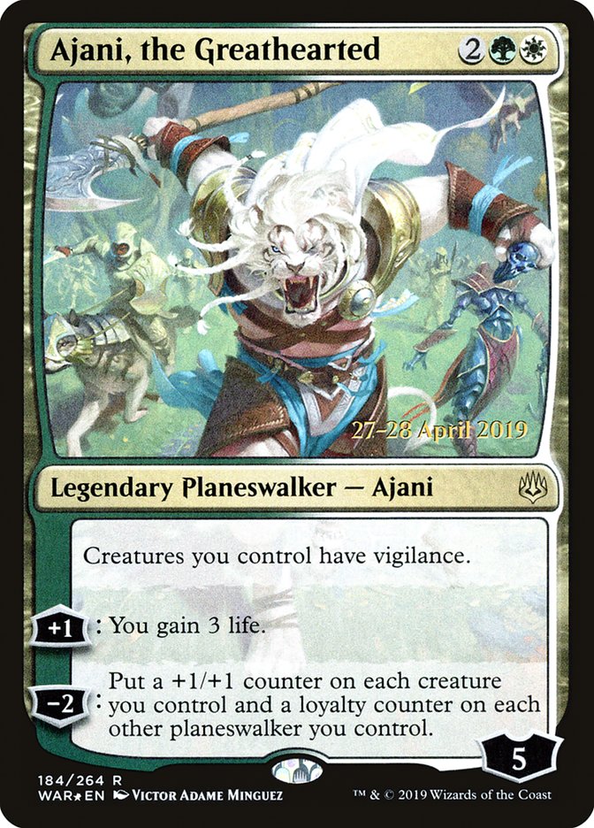 Ajani, the Greathearted  [War of the Spark Prerelease Promos] | The Time Vault CA