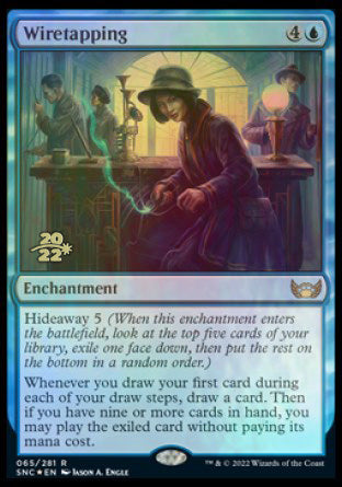 Wiretapping [Streets of New Capenna Prerelease Promos] | The Time Vault CA