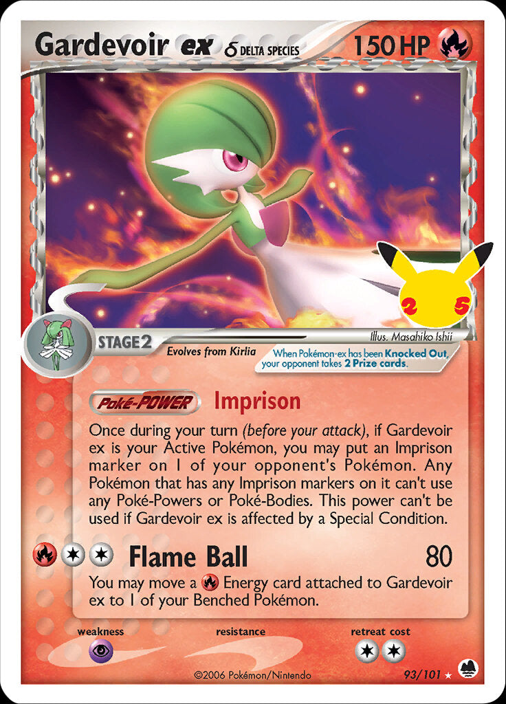 Gardevoir ex (93/101) (Delta Species) [Celebrations: 25th Anniversary - Classic Collection] | The Time Vault CA