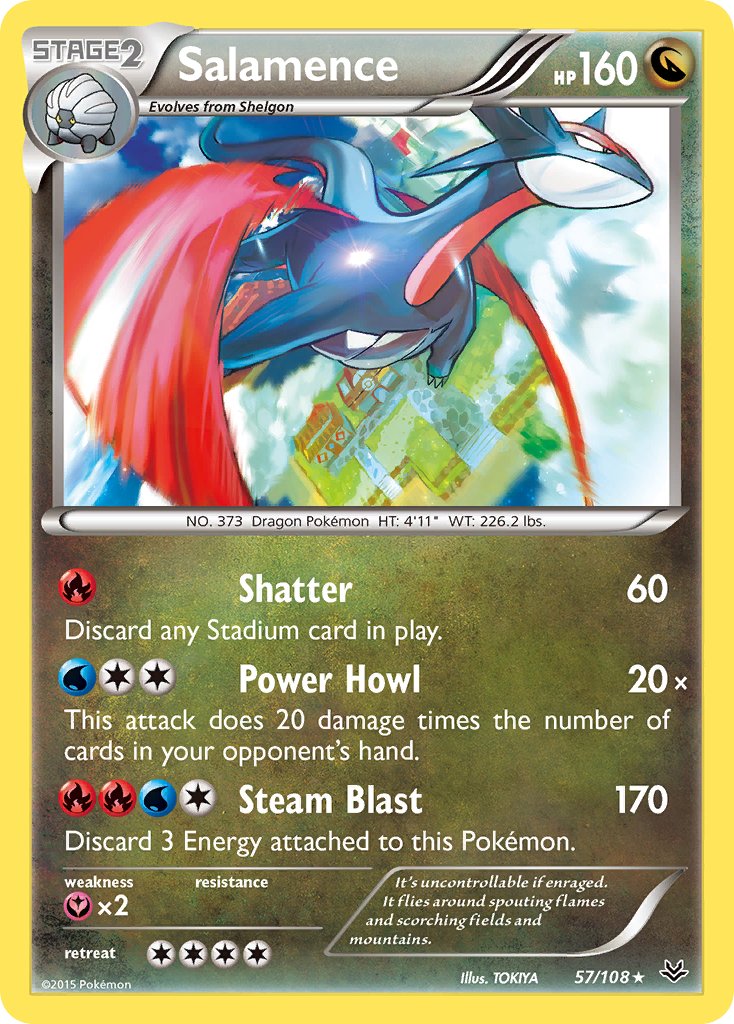 Salamence (57/108) (Theme Deck Exclusive) [XY: Roaring Skies] | The Time Vault CA