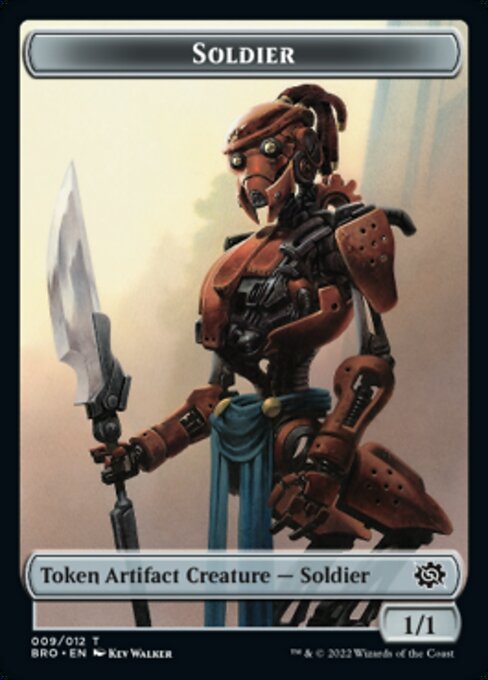 Powerstone // Soldier (009) Double-Sided Token [The Brothers' War Tokens] | The Time Vault CA