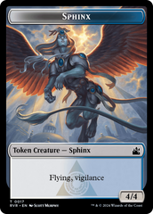 Spirit (0018) // Sphinx Double-Sided Token [Ravnica Remastered Tokens] | The Time Vault CA