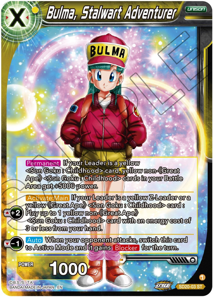 Bulma, Stalwart Adventurer (SD20-03) [Dawn of the Z-Legends] | The Time Vault CA