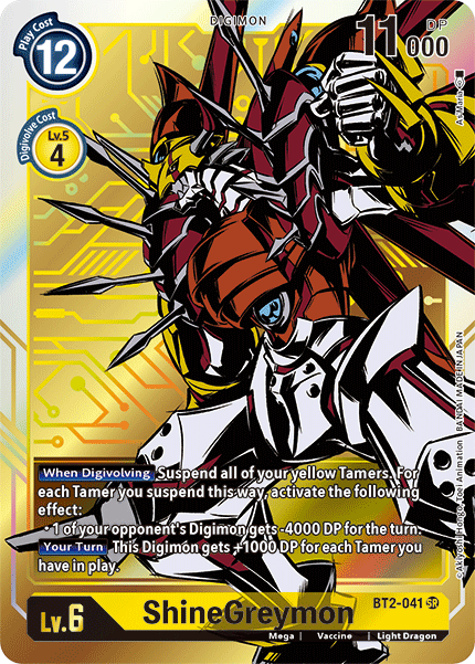 ShineGreymon [BT2-041] (Alternate Art) [Release Special Booster Ver.1.5] | The Time Vault CA