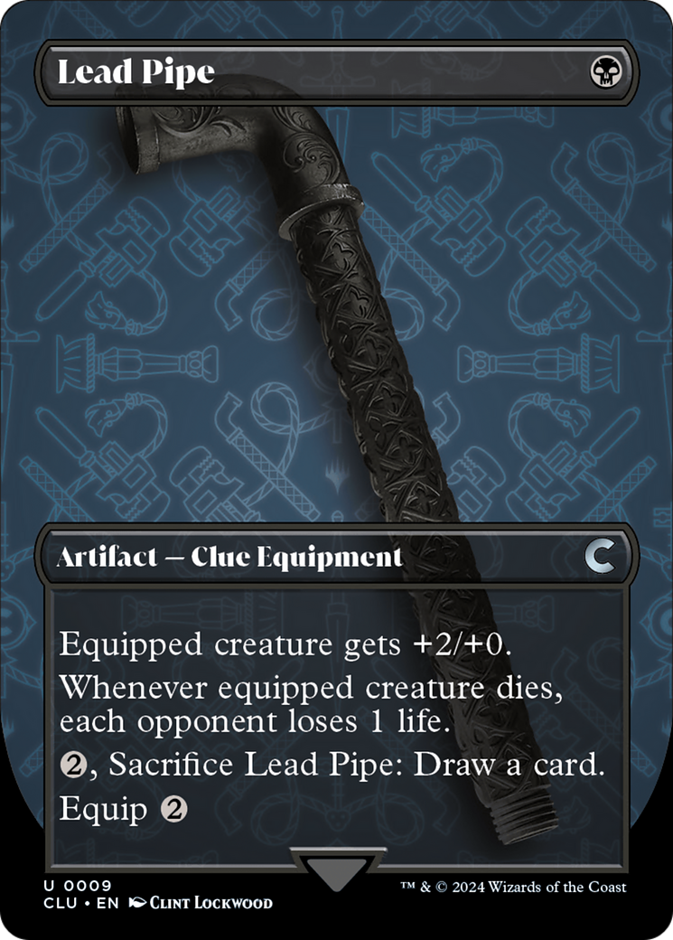 Lead Pipe (Borderless) [Ravnica: Clue Edition] | The Time Vault CA