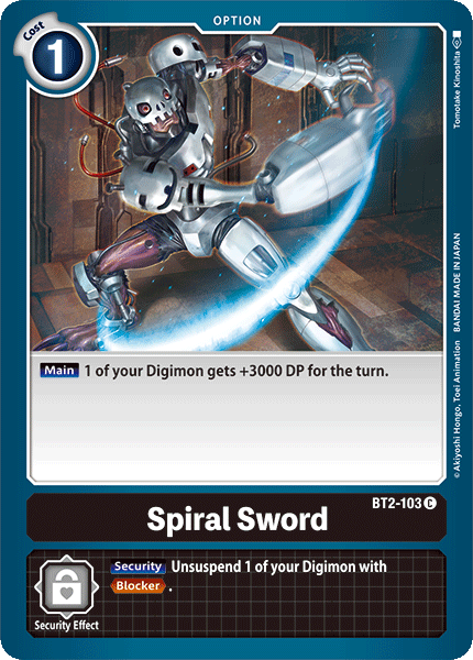 Spiral Sword [BT2-103] [Release Special Booster Ver.1.0] | The Time Vault CA